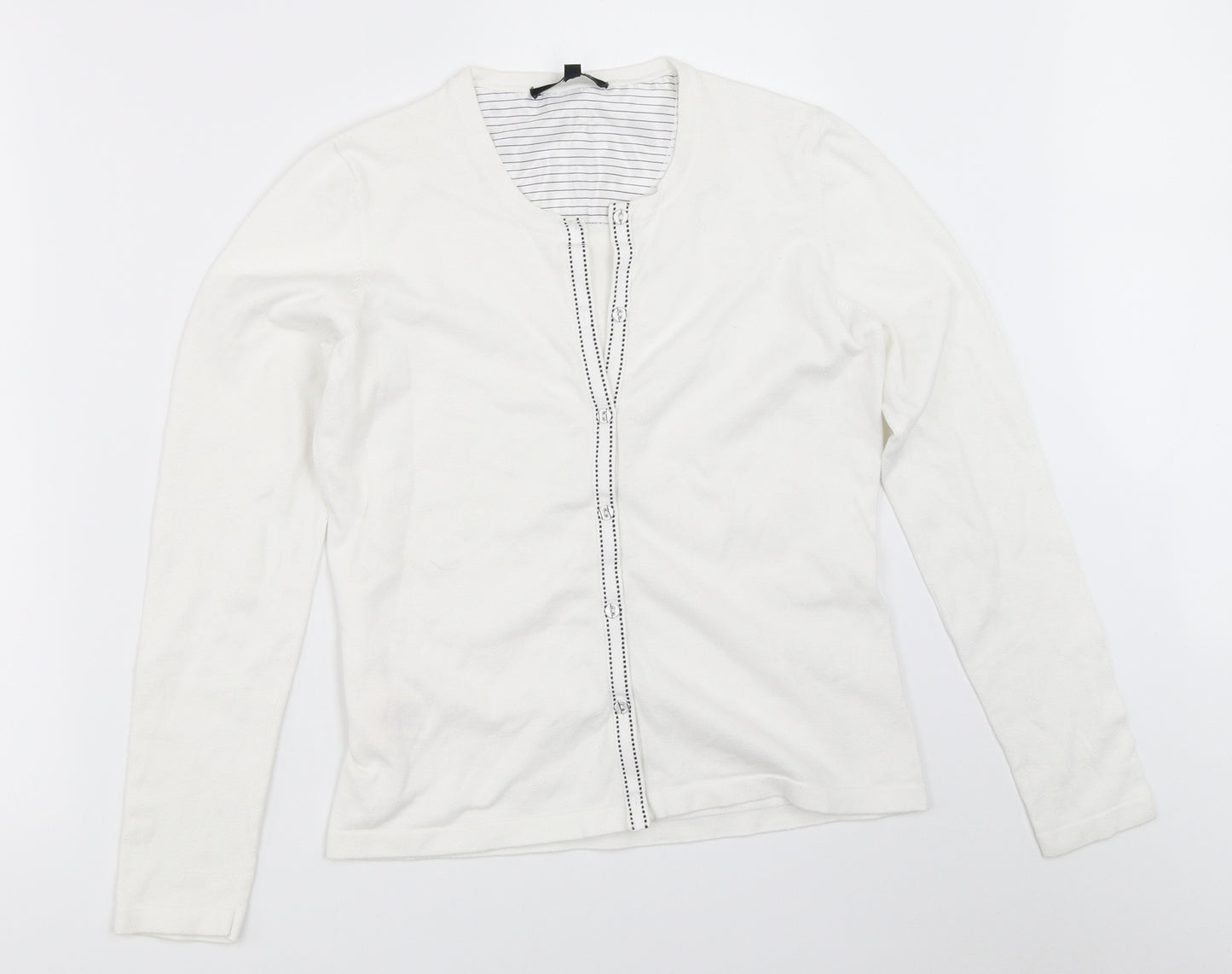 Laura Ashley Womens White   Cardigan Jumper Size 10