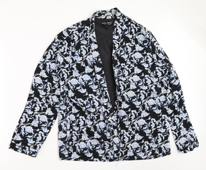 Select Womens Black Floral Jacket Size 14