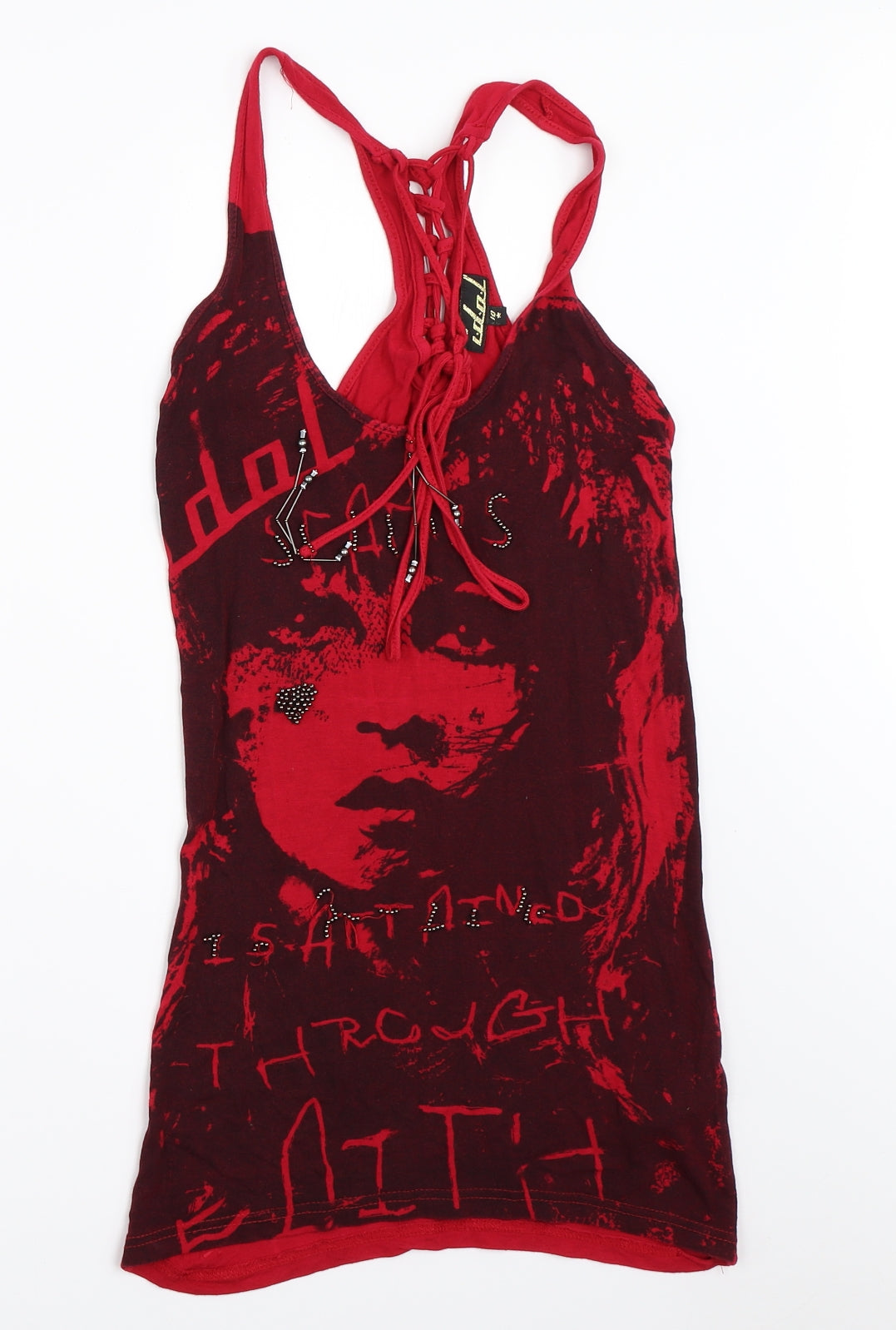 idol Womens Pink   Basic Tank Size 10
