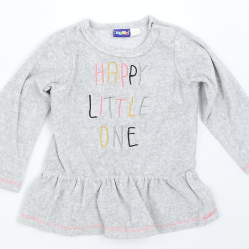Lupilu Girls Grey   Pullover Jumper Size 12-18 Months