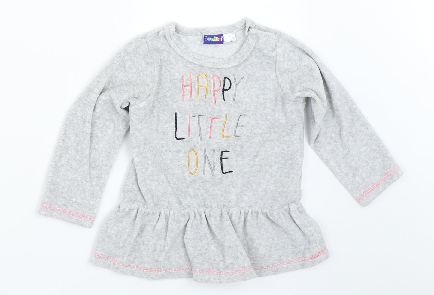 Lupilu Girls Grey   Pullover Jumper Size 12-18 Months