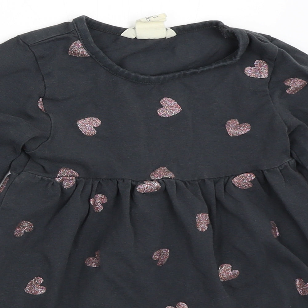 H&M Girls Grey   Fit & Flare  Size 2 Years