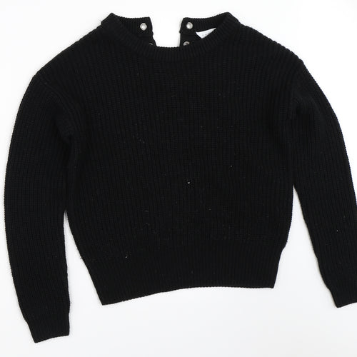 Amara Reya Womens Black   Pullover Jumper Size M