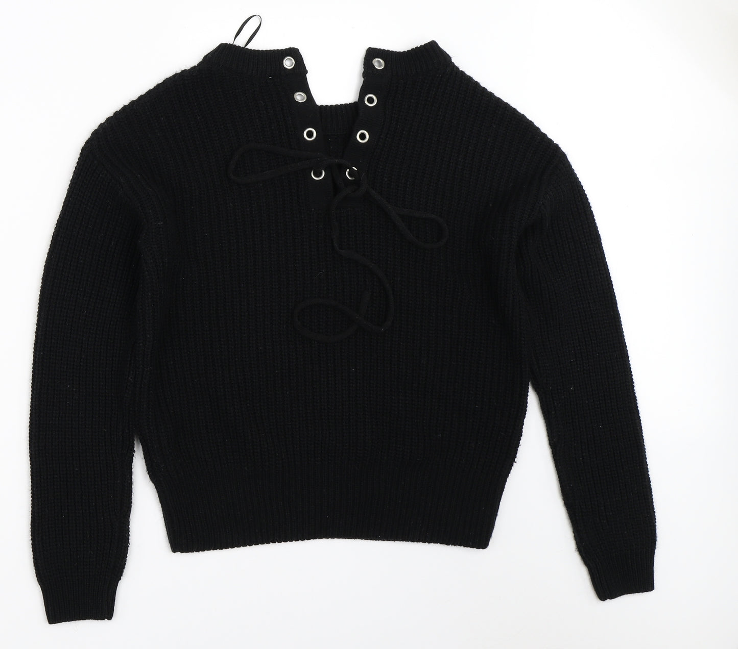 Amara Reya Womens Black   Pullover Jumper Size M