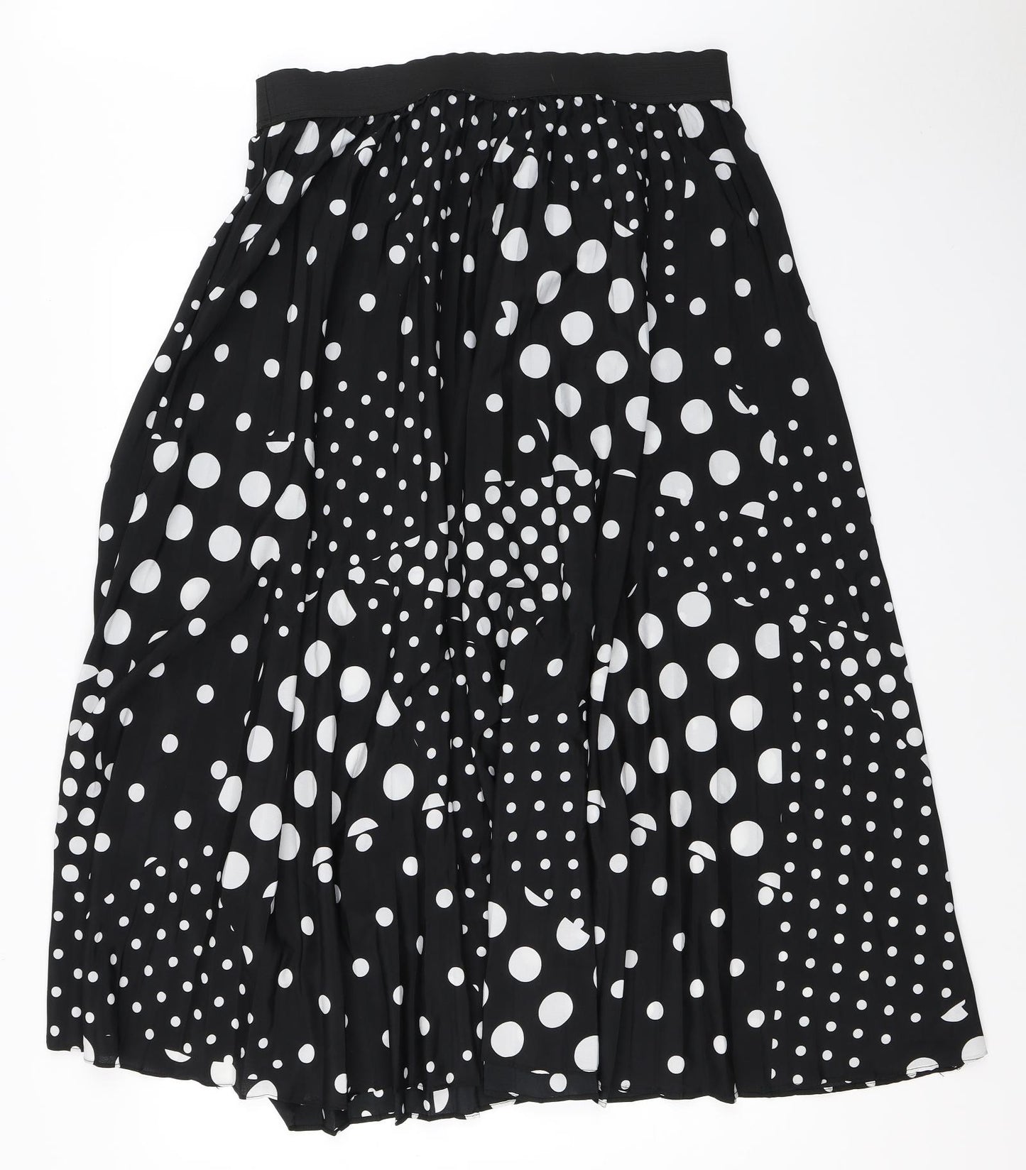 Anthology Womens Black Polka Dot  Flare Skirt Size 18