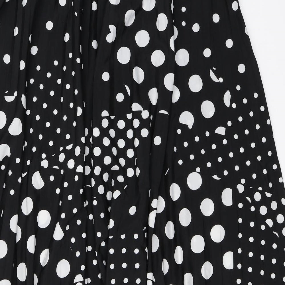 Anthology Womens Black Polka Dot  Flare Skirt Size 18
