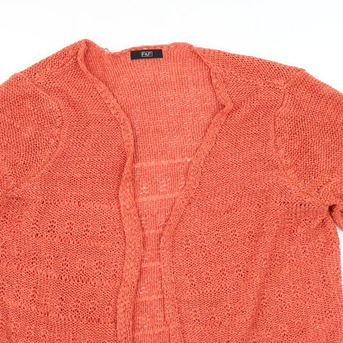 F&F Womens Orange   Cardigan Jumper Size 14