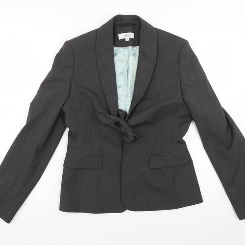 NEXT Womens Grey Striped  Jacket Blazer Size 10