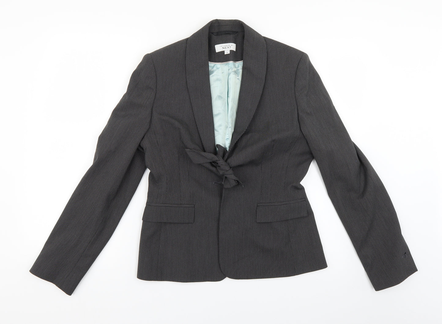 NEXT Womens Grey Striped  Jacket Blazer Size 10
