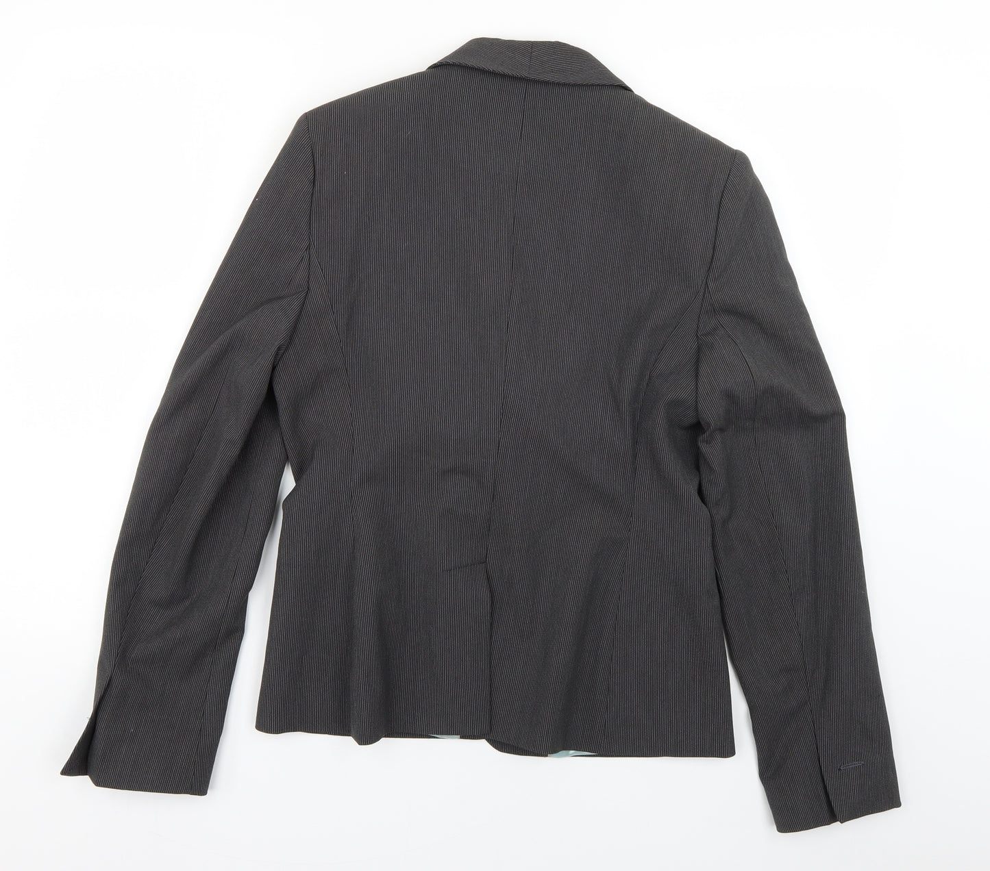 NEXT Womens Grey Striped  Jacket Blazer Size 10