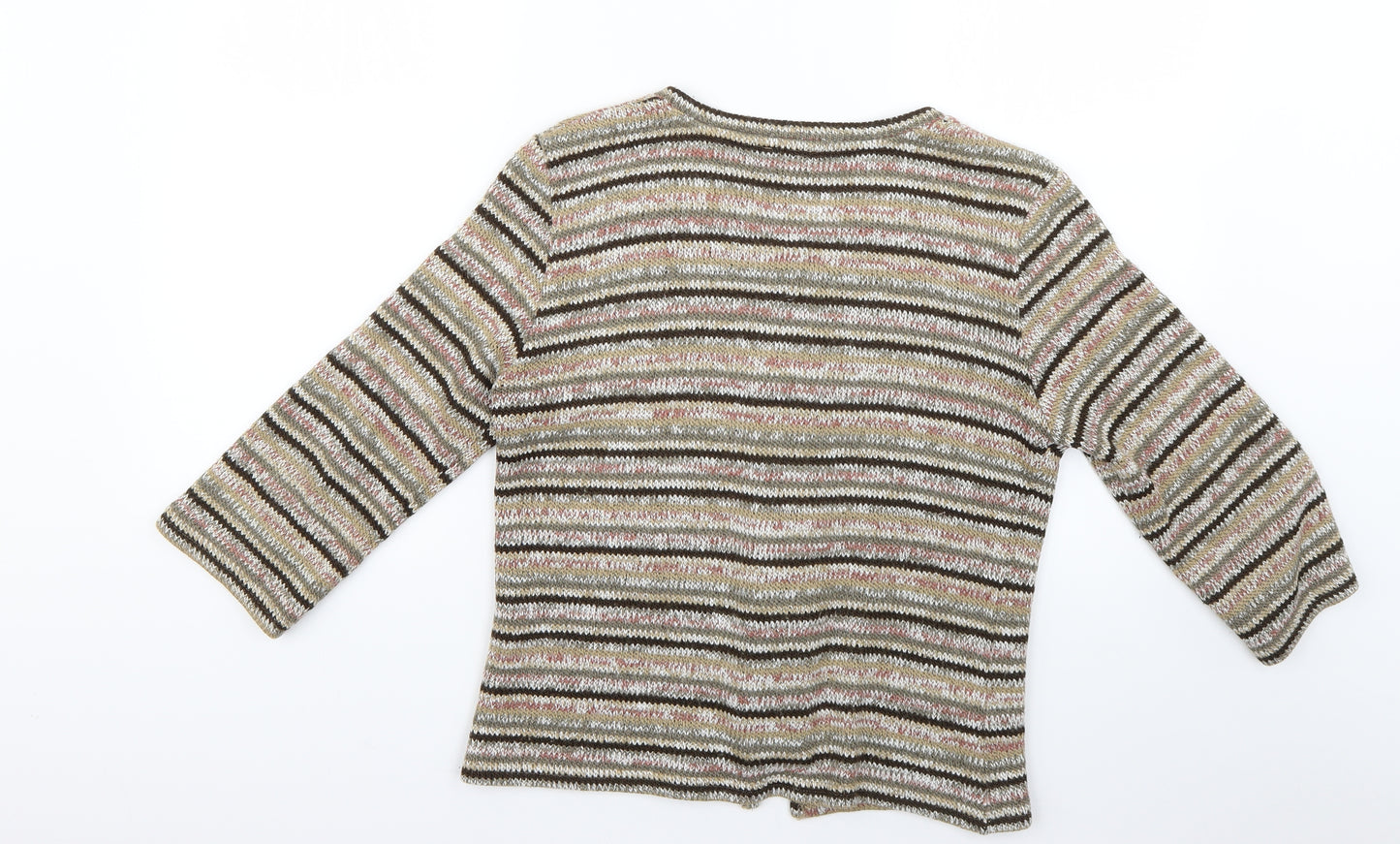 Per Una Womens Multicoloured Striped  Cardigan Jumper Size M