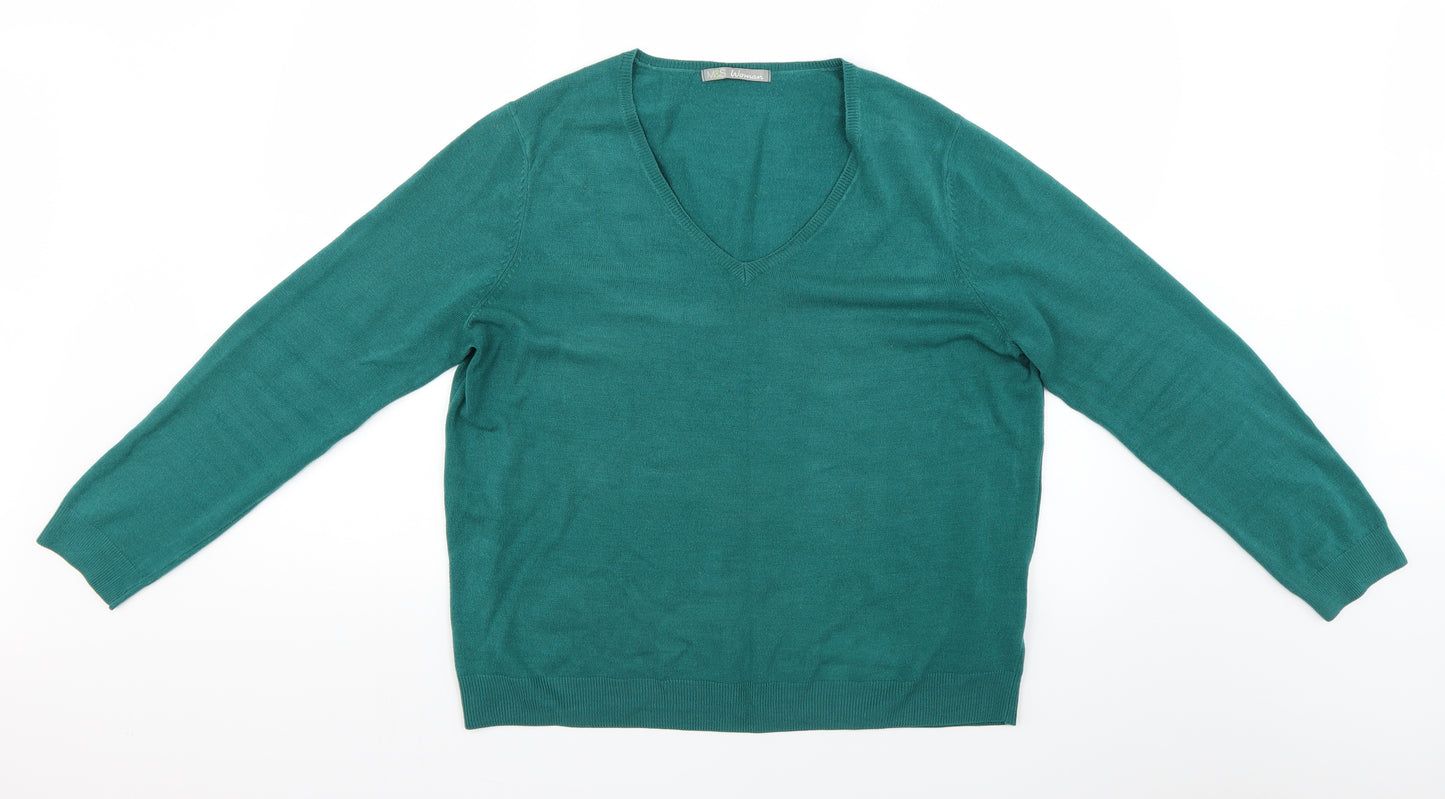 Marks and Spencer Womens Green   Pullover Jumper Size 18