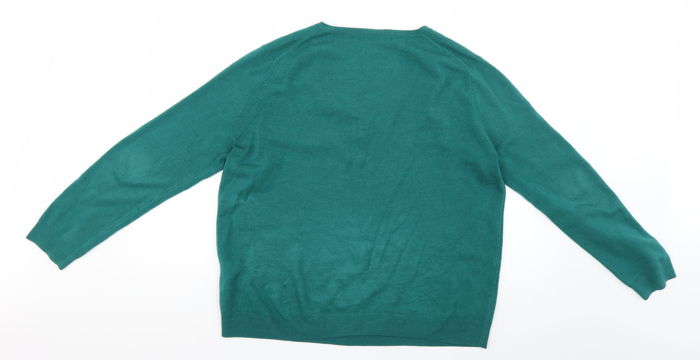 Marks and Spencer Womens Green   Pullover Jumper Size 18
