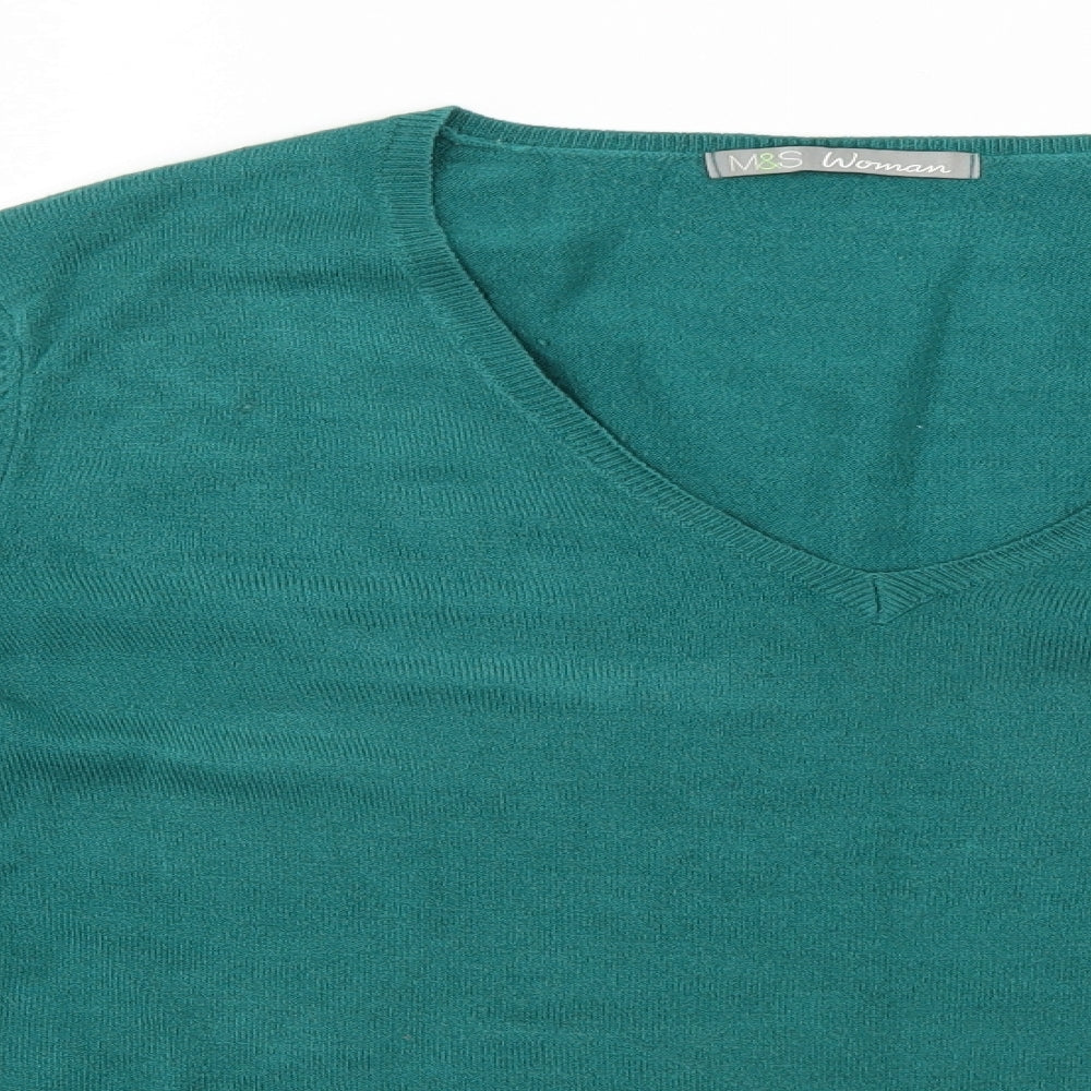 Marks and Spencer Womens Green   Pullover Jumper Size 18