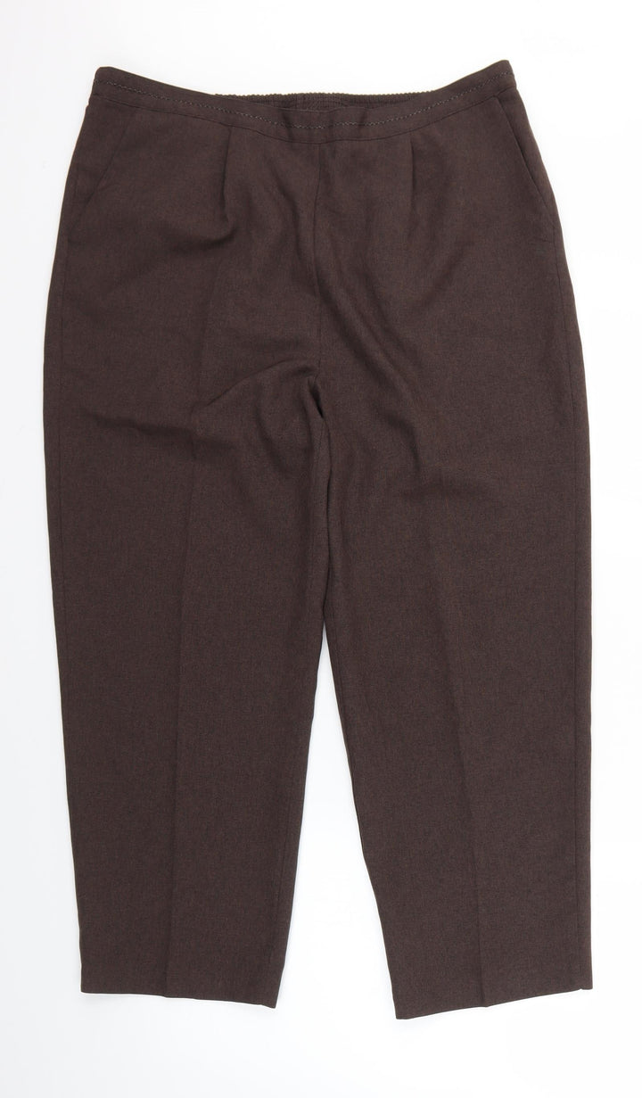 BM Womens Brown Cropped Trousers Size 16 L23 in