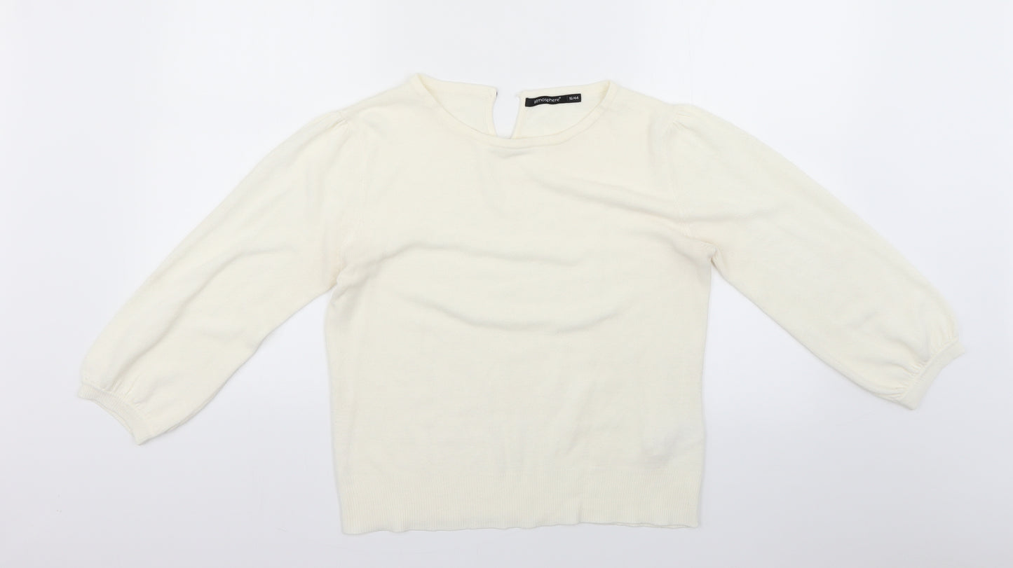 Atmosphere Womens White   Pullover Jumper Size 16