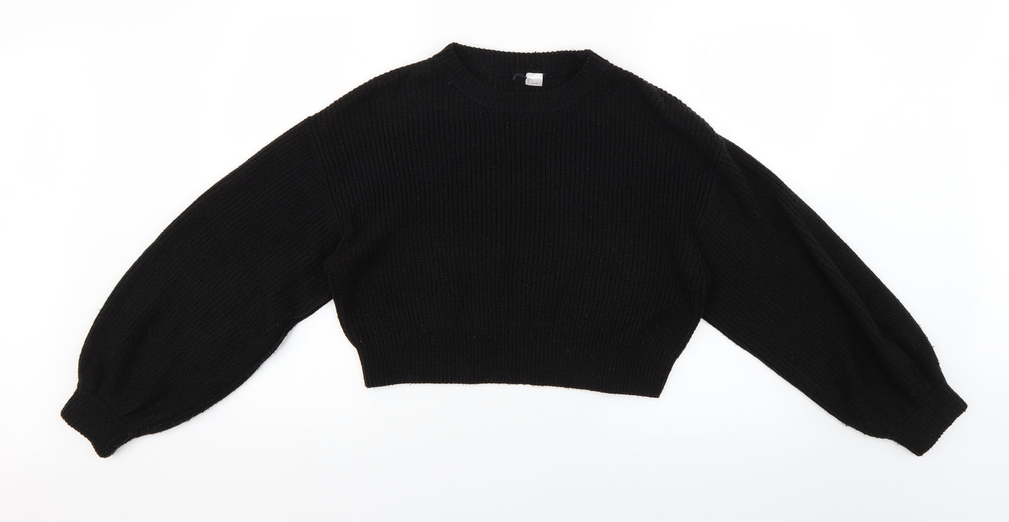 H&M Womens Black   Pullover Jumper Size S