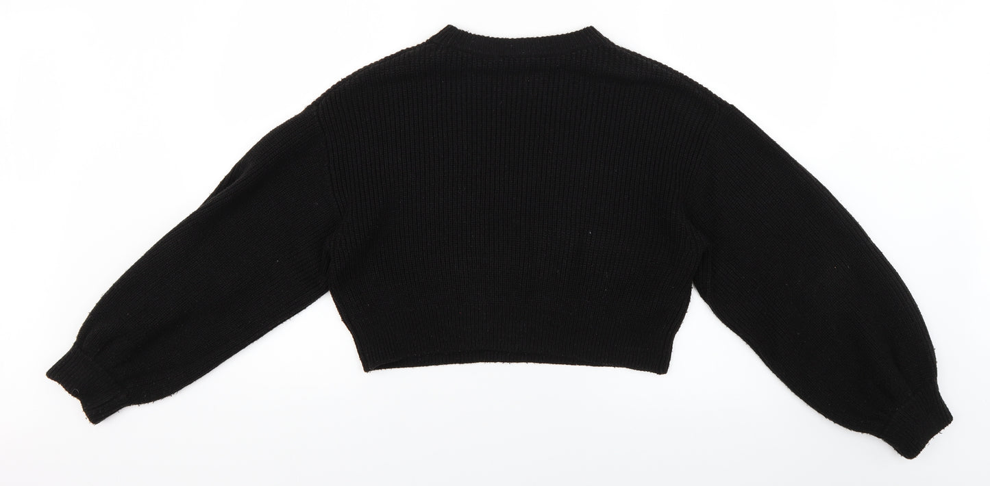H&M Womens Black   Pullover Jumper Size S