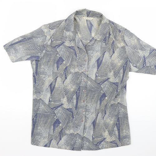 Berkertex Womens Multicoloured Geometric  Basic Button-Up Size 18