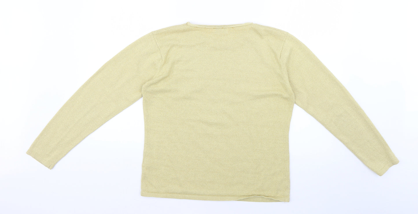 bonmarche Womens Beige Floral  Pullover Jumper Size M