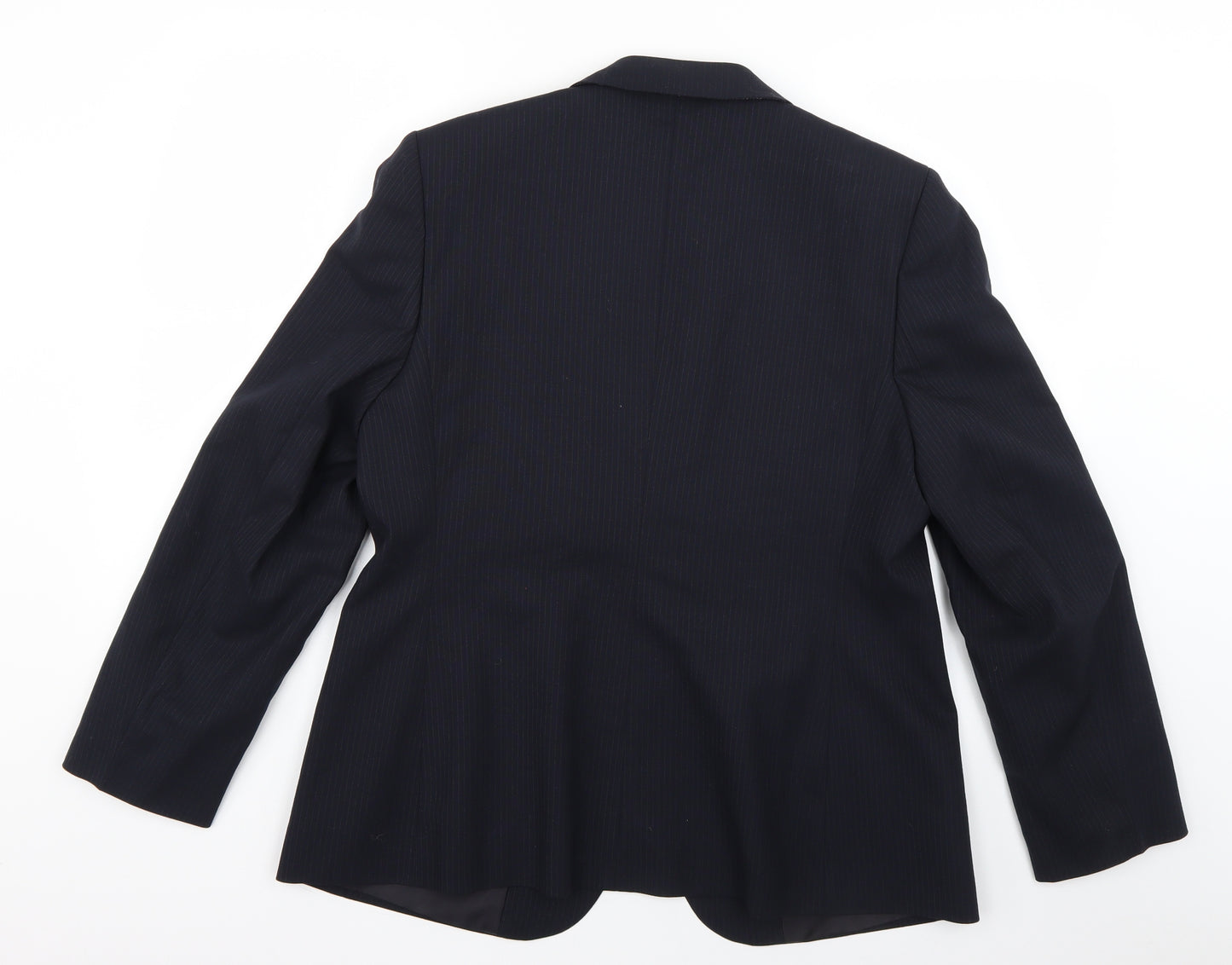 NEXT Womens Black Striped  Jacket Blazer Size 16