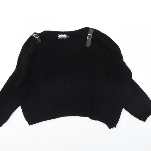Girl In Mind Womens Black   Pullover Jumper Size M