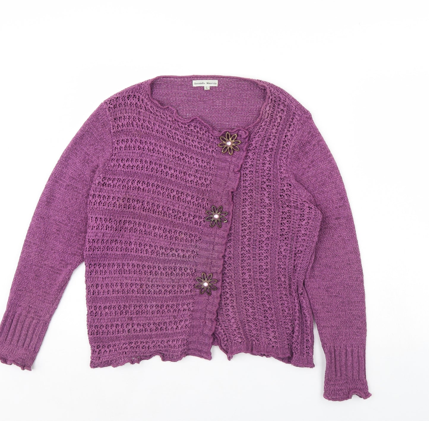 Donatella Maurizio Womens Purple   Cardigan Jumper Size L
