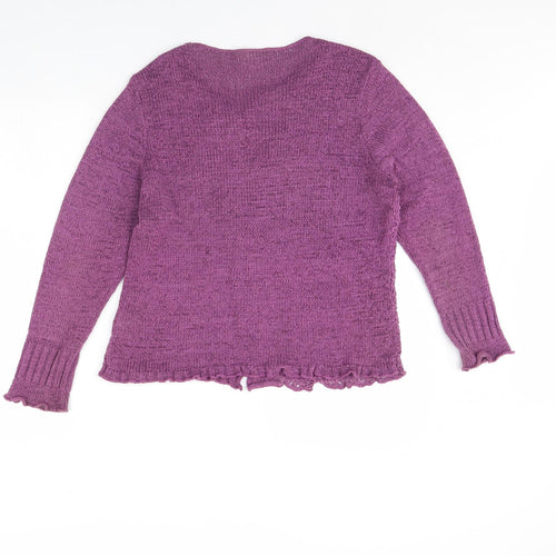 Donatella Maurizio Womens Purple   Cardigan Jumper Size L