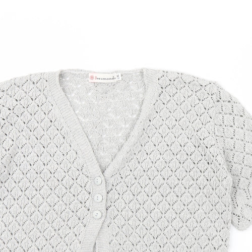 Beaumonde Womens Grey   Cardigan Jumper Size L