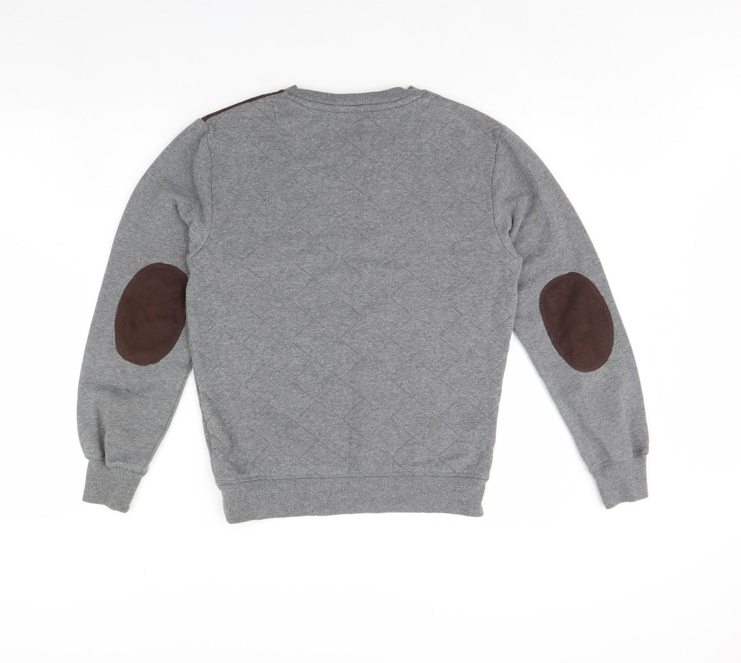 Blue Inc Mens Grey   Pullover Jumper Size XS  - Elbow pads