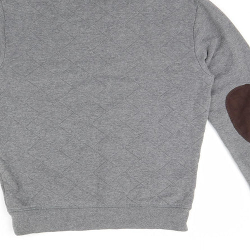 Blue Inc Mens Grey   Pullover Jumper Size XS  - Elbow pads