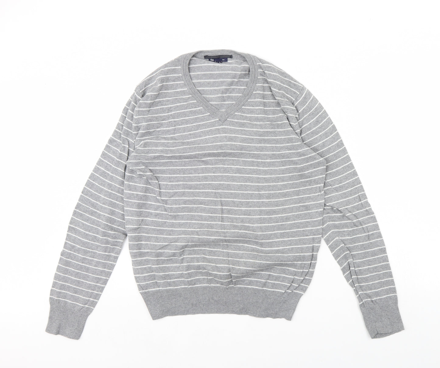 Gap Mens Green Striped  Pullover Jumper Size M