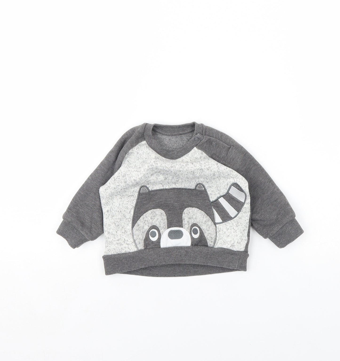 Nutmeg Baby Grey  Rayon Pullover Jumper Size 6-9 Months  - Badger