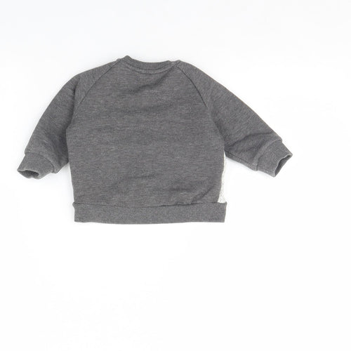 Nutmeg Baby Grey  Rayon Pullover Jumper Size 6-9 Months  - Badger
