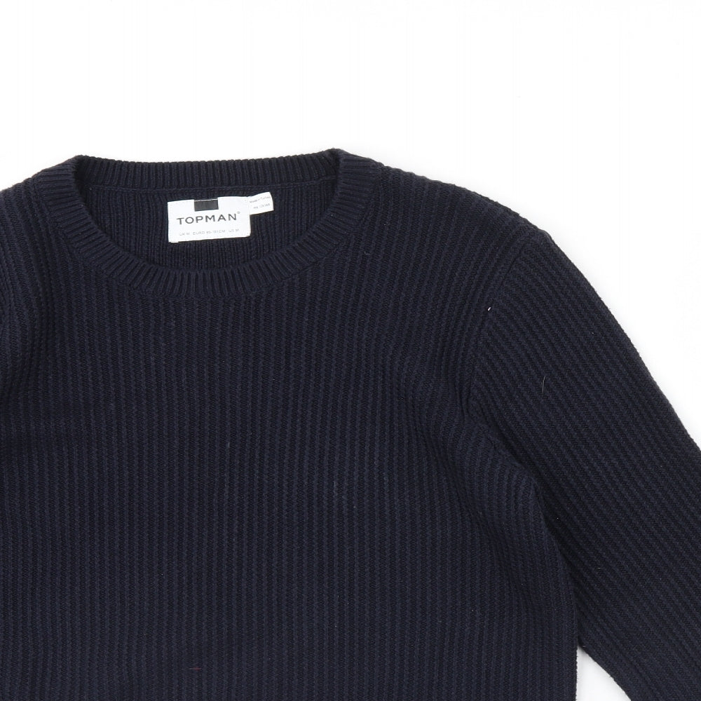 Topman Mens Blue   Pullover Jumper Size M