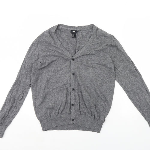 H&M Womens Grey   Cardigan Jumper Size M