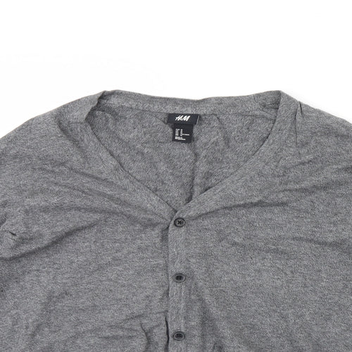 H&M Womens Grey   Cardigan Jumper Size M