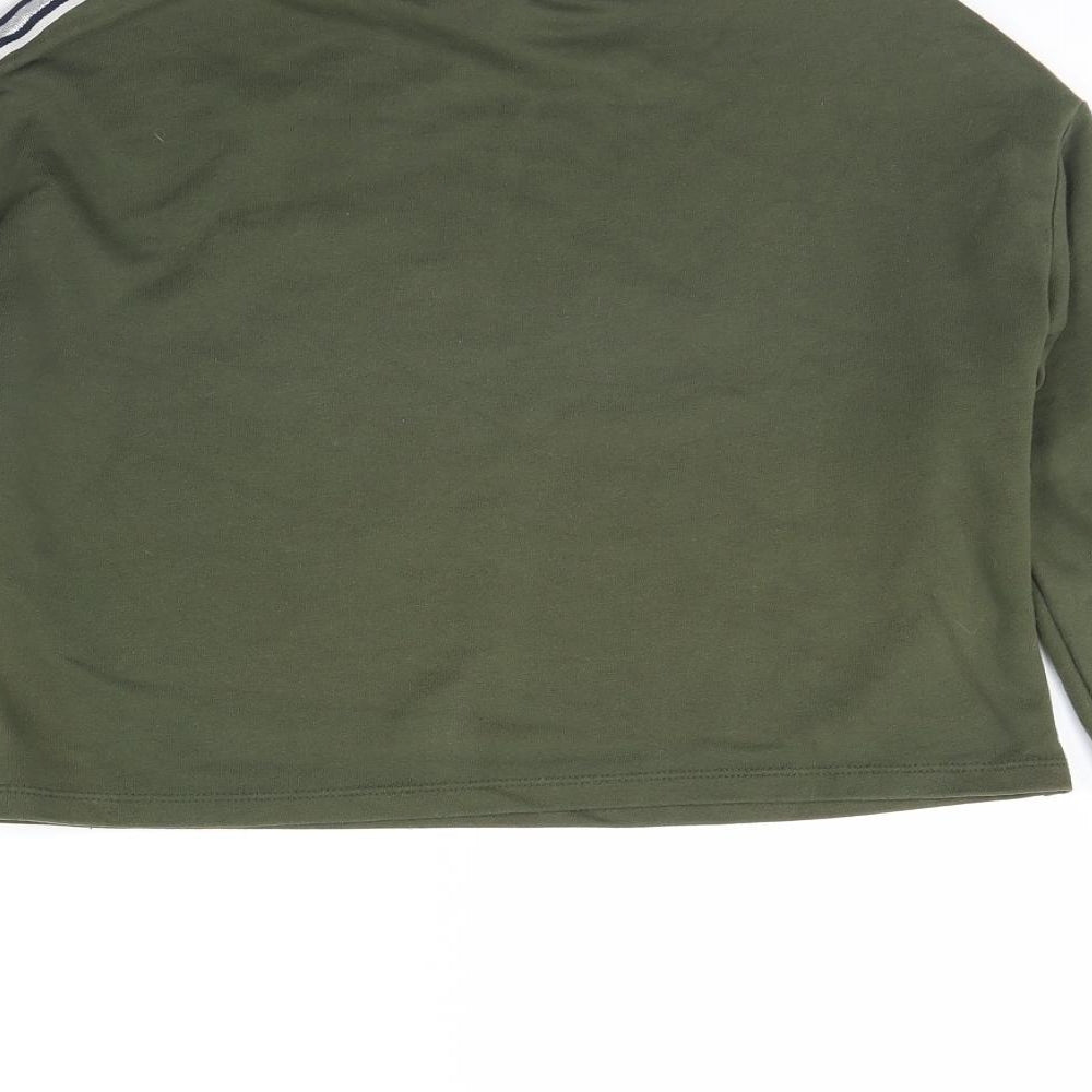 Preworn Girls Green   Pullover Jumper Size 11 Years  - Emoji