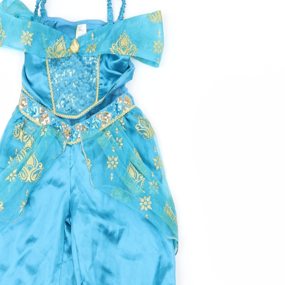 m&s Girls Blue   Jumpsuit One-Piece Size 3 Years  - fancy dress princess jasmine
