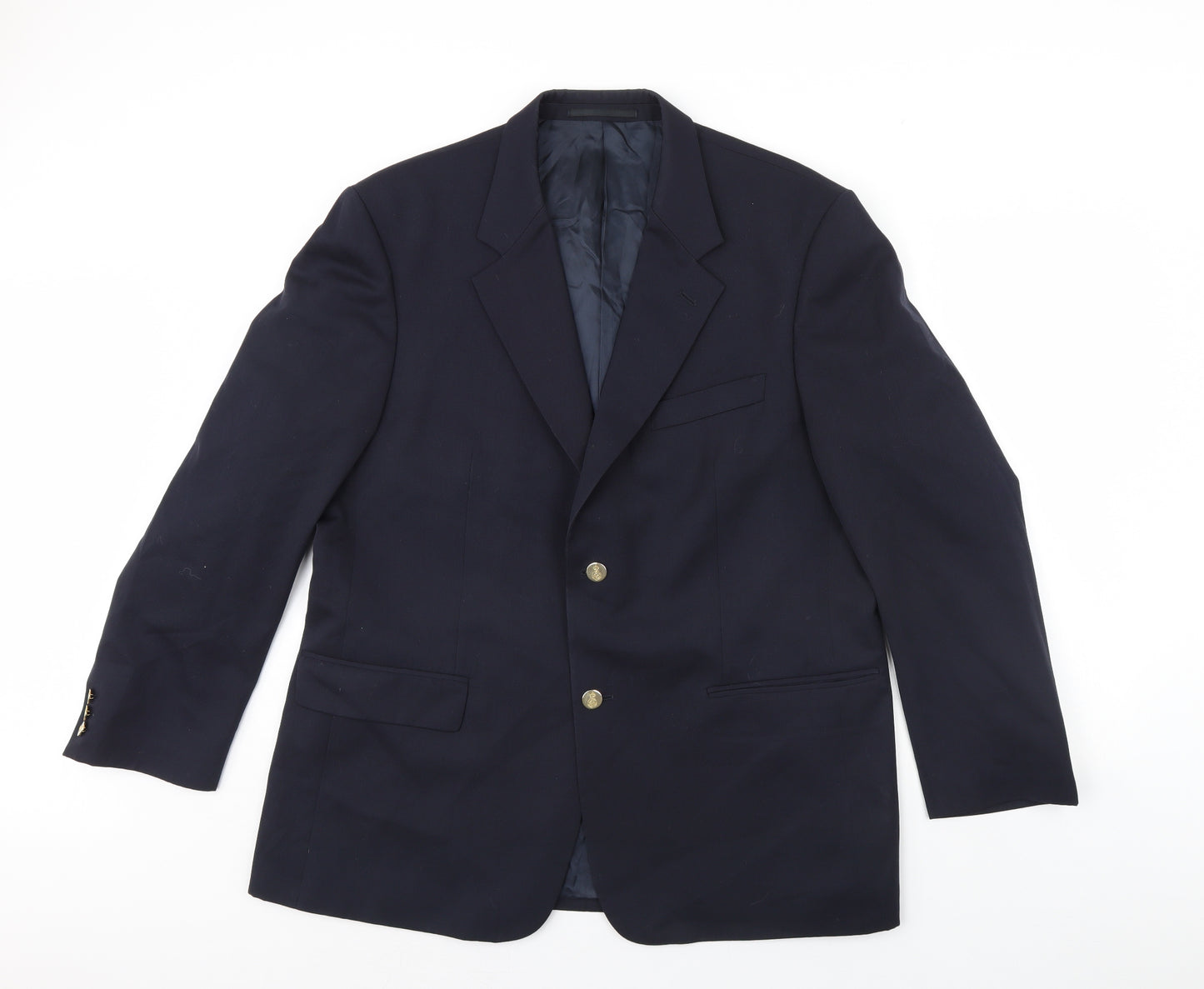 Preworn Womens Blue   Jacket Blazer Size 48  - Shoulder Pads