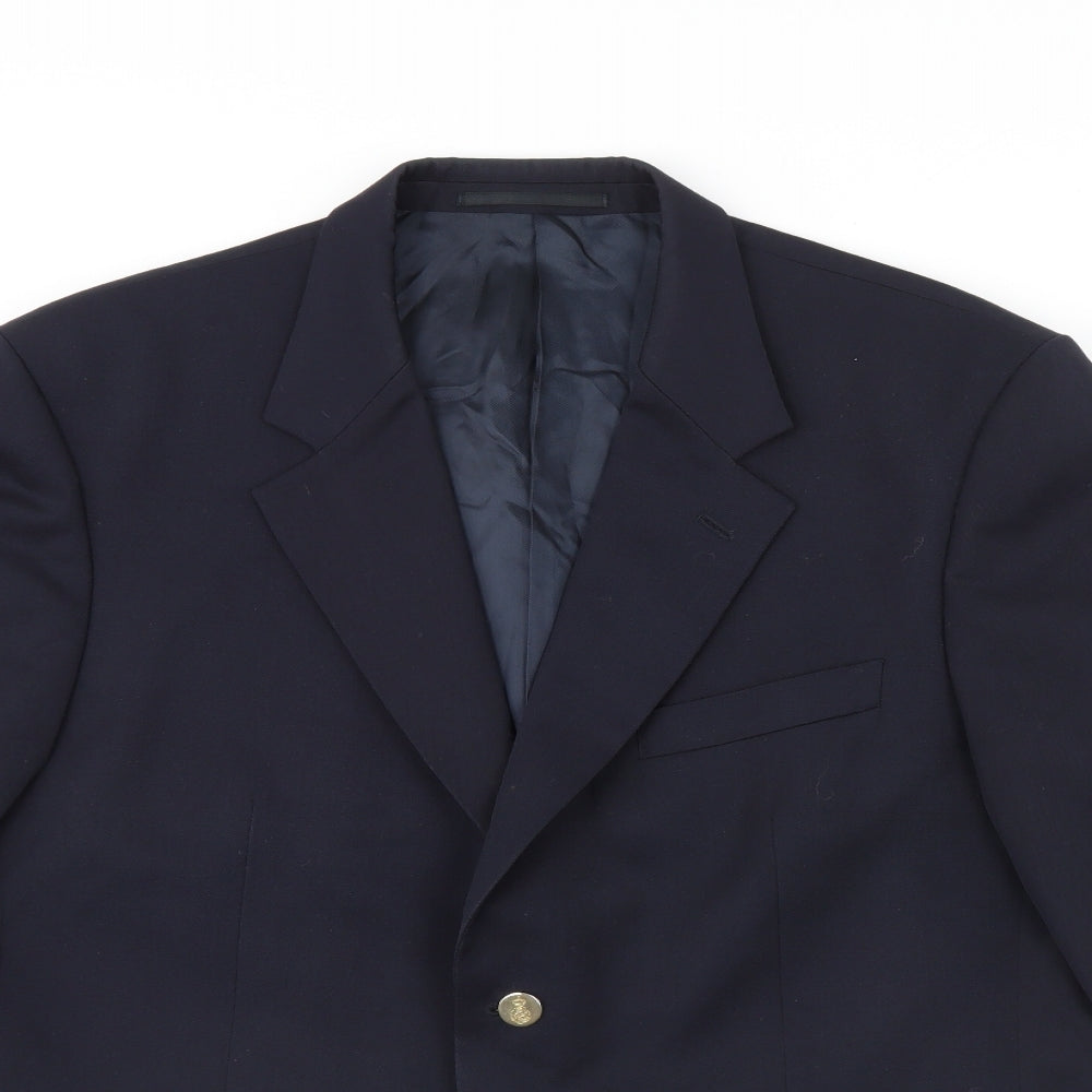 Preworn Womens Blue   Jacket Blazer Size 48  - Shoulder Pads