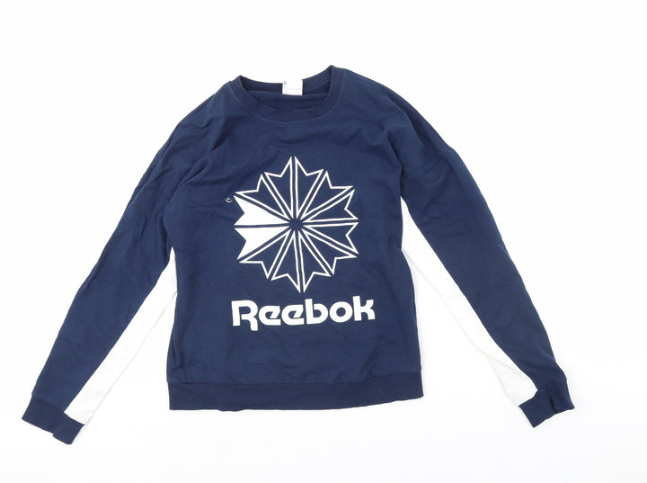 Reebok Womens Blue Pullover Jumper Size S