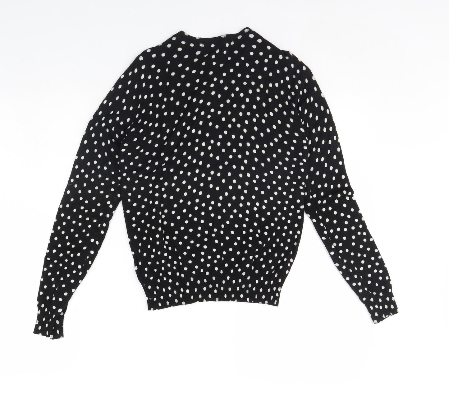 M&S Womens Black Polka Dot  Cardigan Jumper Size 10