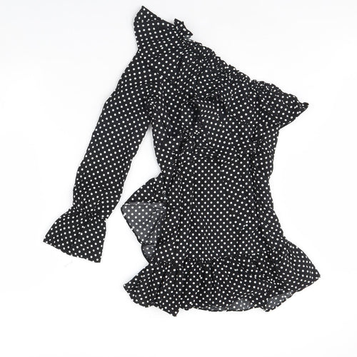 Saint Genies Womens Black Polka Dot  Mini  Size 6