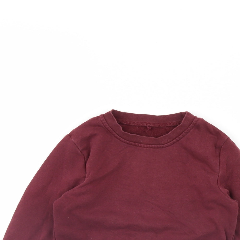 George Boys Red   Pullover Jumper Size 5 Years