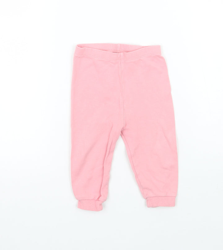 George Girls Pink   Sweatpants Trousers Size 9 Months