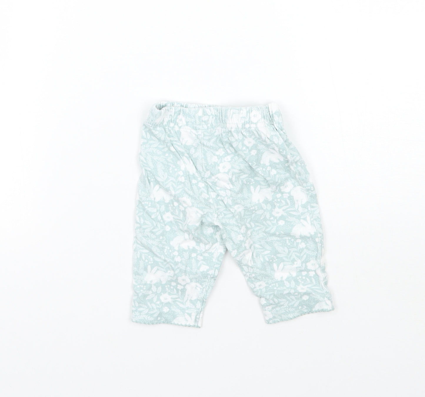 TU Girls Green Floral  Sweatpants Trousers Size 0-3 Months