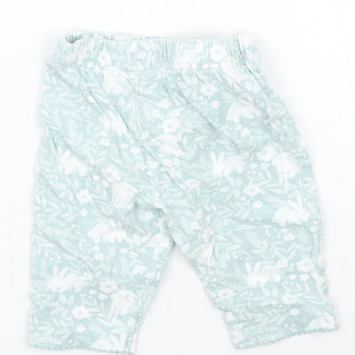 TU Girls Green Floral  Sweatpants Trousers Size 0-3 Months