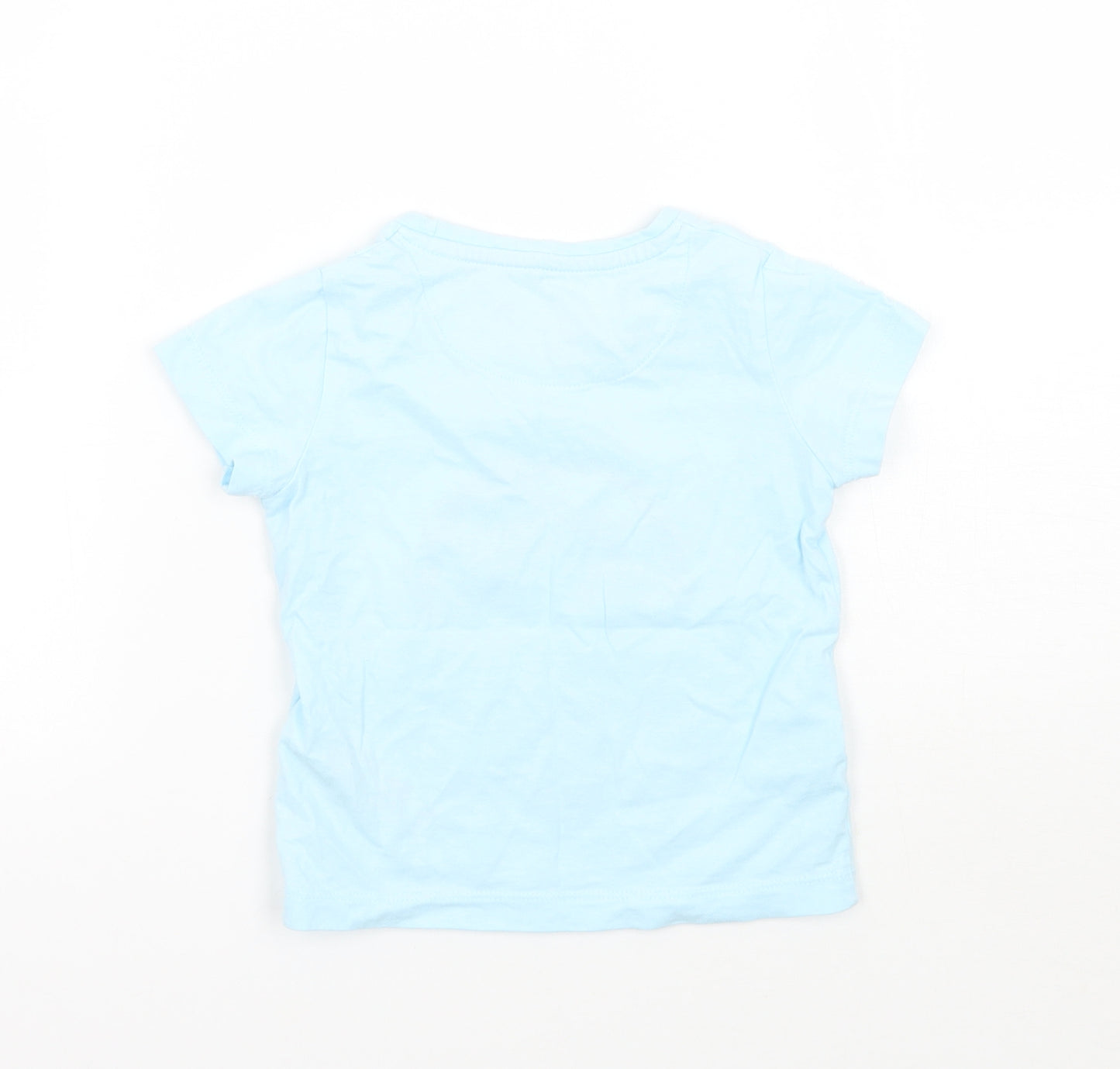 Marks and Spencer Girls Blue   Basic T-Shirt Size 12-18 Months  - peppa pig