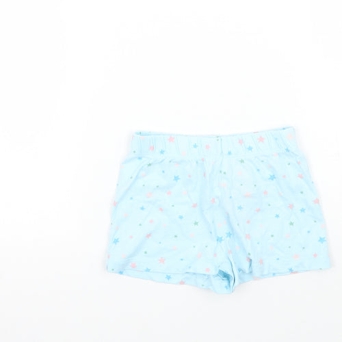 Marks and Spencer Girls Blue Geometric  Cropped Trousers Size 12-18 Months